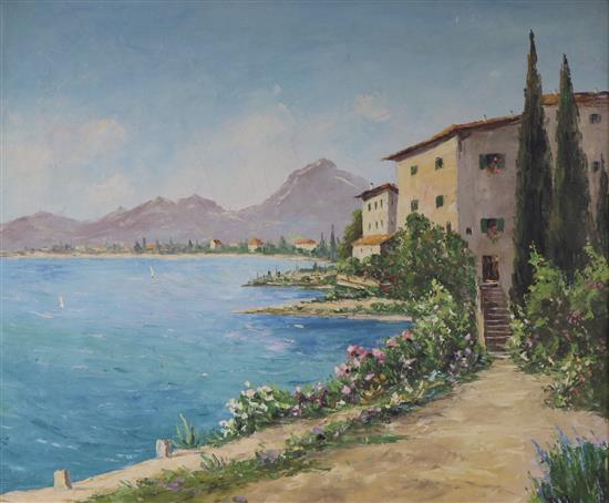 Italian School Mediterranean coastal landscape 50 x 60cm